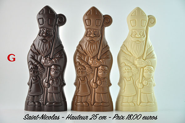 saint nicolas chocolat 25 cm